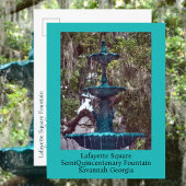 ラファイエットスクエアファウンテンサバンナGA写真 ポストカード