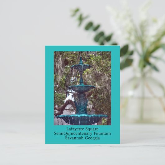 ラファイエットスクエアファウンテンサバンナGA写真 ポストカード (スタンド正面)