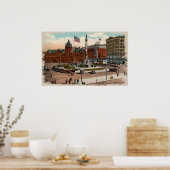 ラファイエットスクエアヴィンテージバッファロープリント ポスター (キッチン)