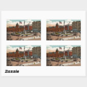 ラファイエットスクエアヴィンテージバッファロー 長方形シール (シート)