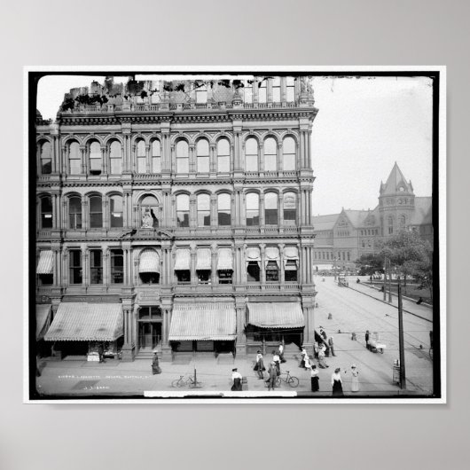 ラファイエットスクエア、バッファロー、N.Y.ヴィンテージc1904 ポスター (正面)