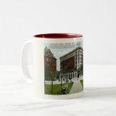 ラファイエットホテルバッファロー, NY 1909ヴィンテージスタイル ツートーンマグカップ (正面左)