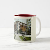 ラファイエットホテルバッファロー, NY 1909ヴィンテージスタイル ツートーンマグカップ (正面右)