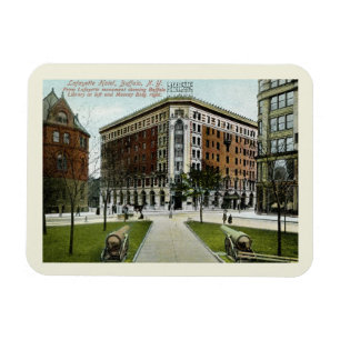 ラファイエットホテルバッファロー， NY 1909ヴィンテージスタイル マグネット