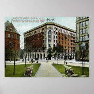 ラファイエットホテルバッファロー, NY 1909ヴィンテージ ポスター