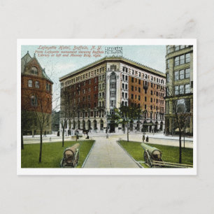 ラファイエットホテルバッファロー, NY 1909ヴィンテージ ポストカード