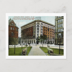 ラファイエットホテルバッファロー, NY 1909ヴィンテージ ポストカード