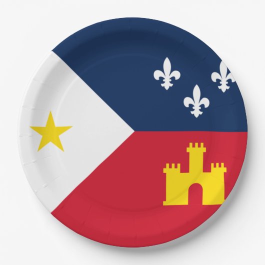 ラファイエット州旗 ペーパープレート (正面)