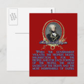 ラファイエット Marquise de Lafayette の反乱に関する名言 ポストカード (正面/裏面)