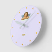 ラファエスタイリッシュル·チェルブオンライト·ペリウィンクル ラウンド壁時計 (傾斜)