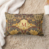 ラファエリー前Wm.モリスのカスタマイズ可能モノグラム ランバークッション (ブランケット)