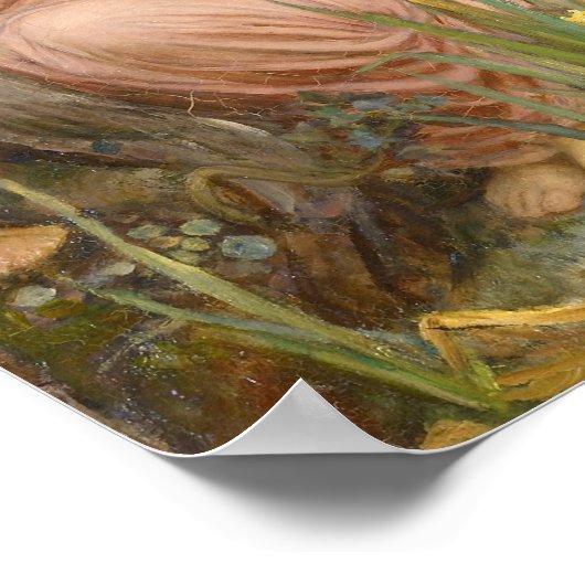 ラファエリ絵画ート以前のエコーと水仙 ポスター (角)