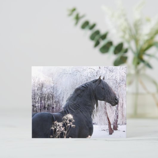 「ラファエルと雪の木」はがき ポストカード (スタンド正面)