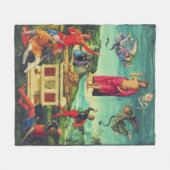 ラファエルによるイエス・キリストの復活 フリースブランケット (正面(横))