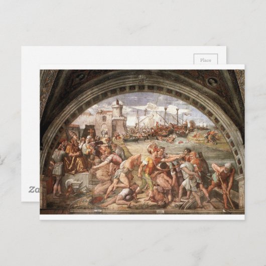 ラファエルによるオスティアの戦い ポストカード (正面/裏面)