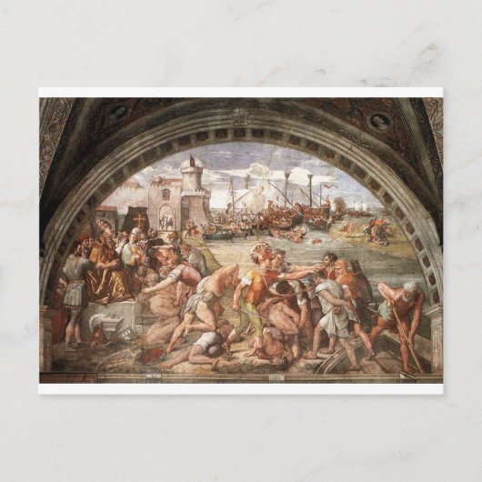 ラファエルによるオスティアの戦い ポストカード (正面)