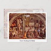 ラファエルによるボルゴでの火災 ポストカード (正面/裏面)