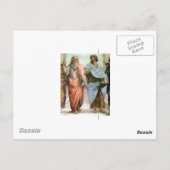 ラファエルのアテネ学校（プラトンとアリストテレス） ポストカード (裏面)