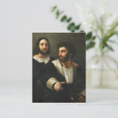 ラファエルの友人と自画像 ポストカード (スタンド正面)