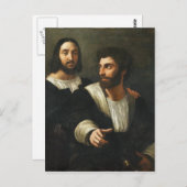 ラファエルの友人と自画像 ポストカード (正面/裏面)