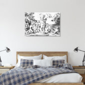 ラファエルの後のパリの裁き(版木、銅版、版画) キャンバスプリント (インサイチュ (寝室))