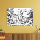 ラファエルの後のパリの裁き(版木、銅版、版画) キャンバスプリント (インサイチュ (リビング))