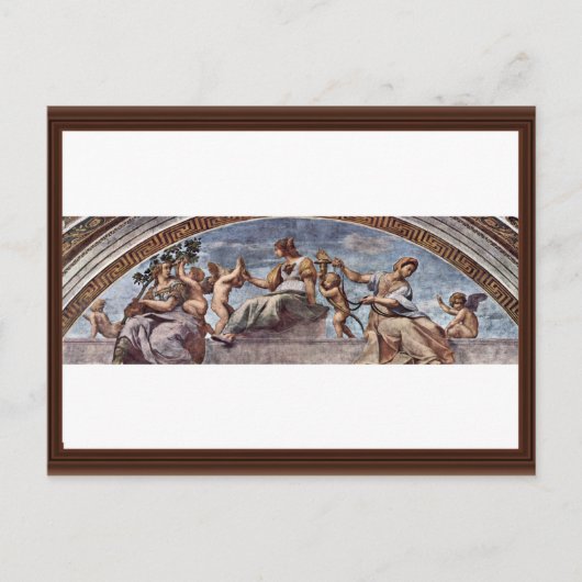 ラファエルの徳の寓話(最高のQuality) ポストカード (正面)