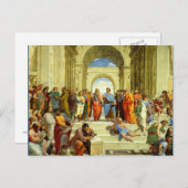 ラファエルの「アテネの学校」詳細1511年頃 ポストカード (正面/裏面)