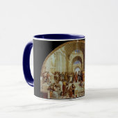 ラファエルの「アテネの学校」（1511年頃） マグカップ (正面左)