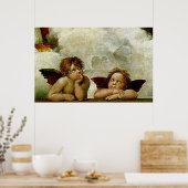 ラファエルの「システィンマドンナ」（1513年頃）(詳細) ポスター (キッチン)