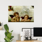 ラファエルの「システィンマドンナ」（1513年頃）(詳細) ポスター (ホームオフィス)