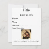 ラファエルの「システィン・マドンナ」詳細（1513年頃） 招待状 (裏面)