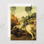 ラファエルの「聖ジョージとドラゴン」（1505年頃） ポストカード (正面/裏面)