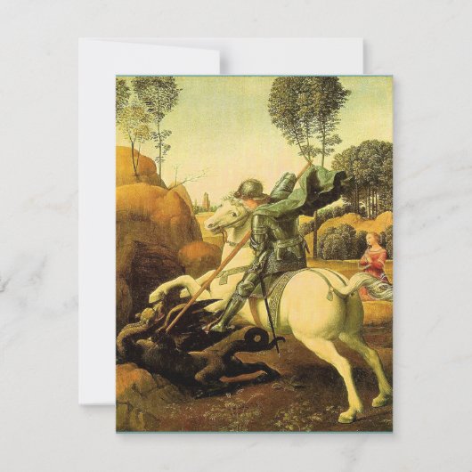 ラファエルの「聖ジョージとドラゴン」（1505年頃） 招待状 (正面)