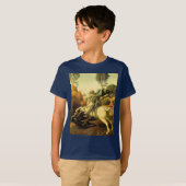 ラファエルの「聖ジョージとドラゴン」(1505年頃) Tシャツ (正面フル)