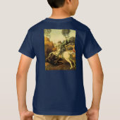 ラファエルの「聖ジョージとドラゴン」(1505年頃) Tシャツ (裏面)