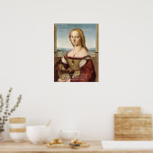 ラファエルウーマンウィズユニコーン&ラファエル引用文ポステ ポスター (キッチン)