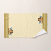 ラファエルスタイリッシュケルビオンアイボリー&ゴールデンストライプ バスタオルセット (ハンドタオル)