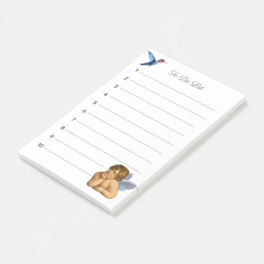 ラファエルスタイリッシュケルブ&ブルーハミングバード ポストイット (アングル)