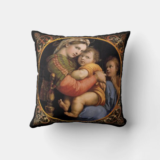 ラファエルズマドンナ装飾用クッション クッション (裏面)