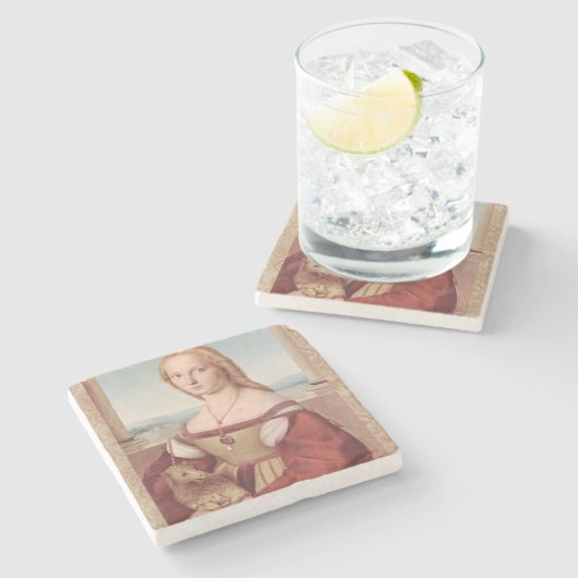 ラファエルレディーアンドユニコーンクラシック ストーンコースター (横)