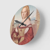 ラファエルレディーアンドユニコーンクラシック ラウンド壁時計 (傾斜)