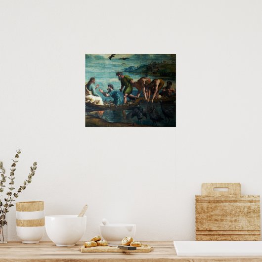 ラファエル荷車を引く魚の奇跡 ポスター (キッチン)