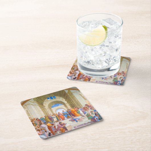 ラファエル・アテネ学校 スクエアペーパーコースター (インサイチュ)