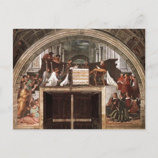ラファエル：スタンザデルのエリオドールのボルセナの塊 ポストカード (正面)