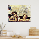 ラファエル：プッティ、シスチン・マドンナ詳細、 ポスター (キッチン)