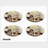 ラファエル：プッティ、シスチン・マドンナ詳細 楕円形シール (シート)