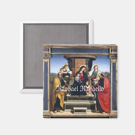 ラファエル・ラファエロマドンナと子即位 マグネット (正面/裏面)