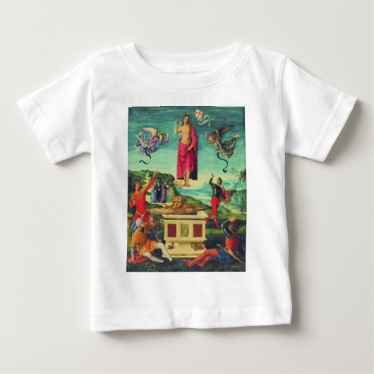 ラファエロによるキリストの復活 ベビーTシャツ (正面)