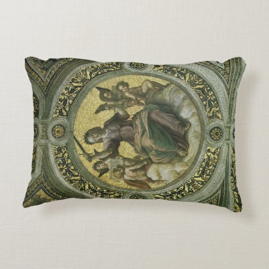 ラファエロによる天使たちとローマの正義の女神 アクセントクッション (裏面)